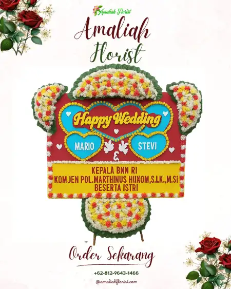 Papan Bunga Pernikahan Sekayam